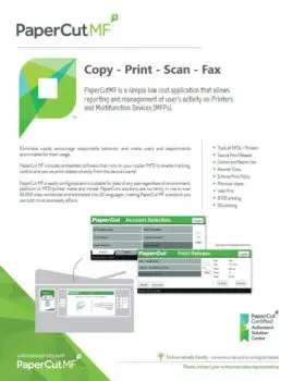Papercut, Mf, Ecoprintq, (Dealership Name)