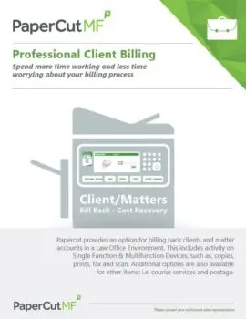 Papercut, Mf, Professional Client Billing, (Dealership Name)